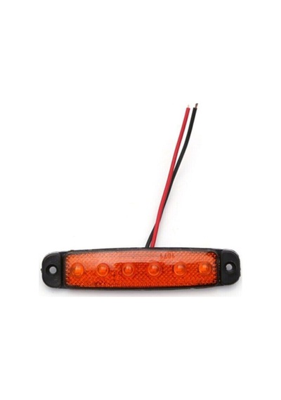 Ahmet Otomotiv 10 Adet Sarı 6 Ledli Parmak Lamba 12v-24v