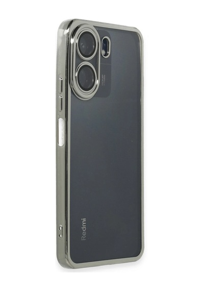 Newface - 738 - Xiaomi Redmi 13c Kılıf Razer Lensli Silikon - Matxzngz - - Gümüş