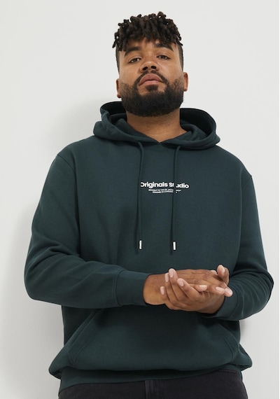 Jack & Jones Logo Baskili Sweatshirt - Büyük Beden 12244912 Magical Forest Koyu Siyah Jack & Jones Logo Baskili Sweatshirt - Büyük Beden 12244912 Magical Forest Koyu Siyah