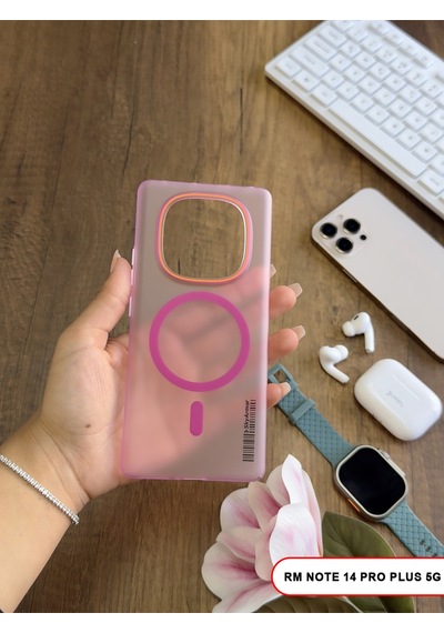 Redmi Note 14 Pro Plus 5g Magsafe Uyumlu Mat Sert Klein Kılıf Pembe