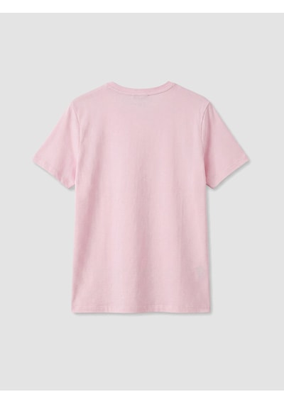Lcw Petite Pembe Çiçek Nakışlı %100 Pamuklu Kadın Tişört