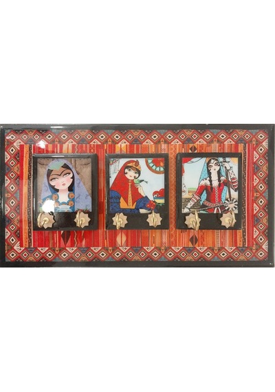 İran In El İşlemesi Anahtarlık Ve Ebat: 15 X 27 Cm Çerçevesiz