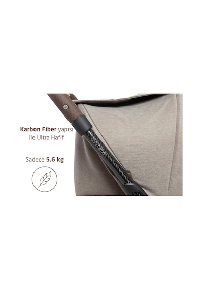 Maxi-Cosi Oslo Carbon 5,6 kg Ultra Hafif Premium Kabin Boy Bebek Arabası Twillic Truffle