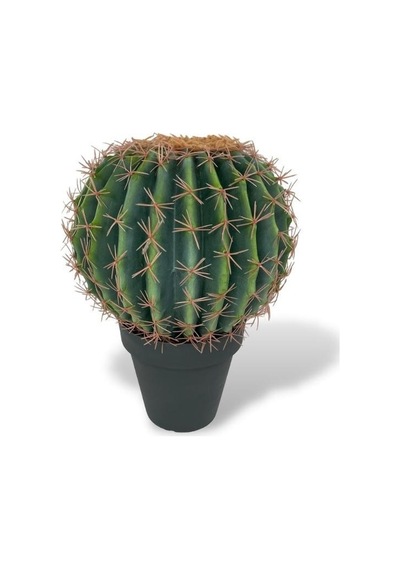 Yapay Çiçek Echinocactus Grusonii Altın Fıçı Kaktüs Siyah Saksıda 35 25m Cactüs Sk4010s