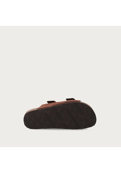 Cocoa Terlik Kadın 17b8 Frau Suede Double-strap Sliders Kahverengi