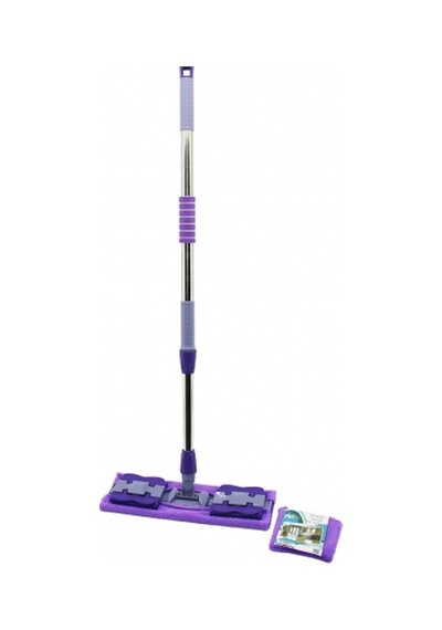 Mandallı Yüzey Temizlik Palet Mop M.fiber Paspas - Yedekli Duvar Silme Mop Metal Uzayan Sap 70-107cm