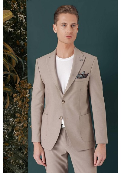 Efor C 659 Slim Fit Bej Spor Ceket Bej