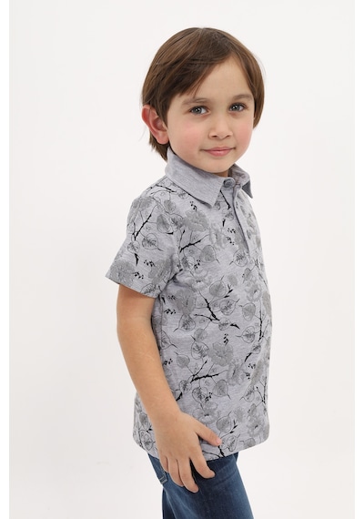 Toontoy Kids Toontoy Erkek Çocuk Desenli Tişört Gri Melanj