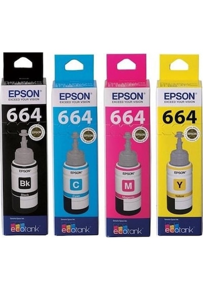 Eko Kartuş Epson Ecotank L655 (T664) Set Uyumlu Mürekkep