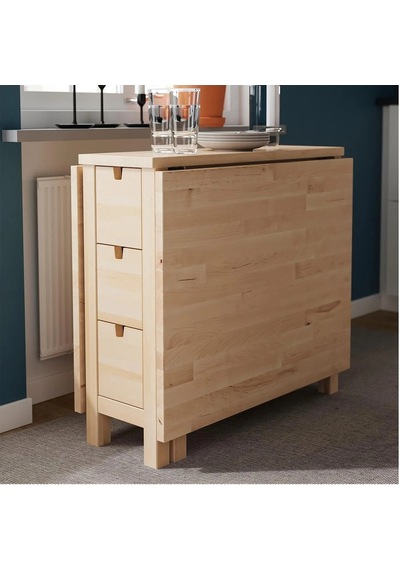 Ikea Huş Geniş Yemek Masası - Katlanır Mutfak Masası Diğer