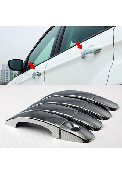 Ford Mondeo 4 Uyumlu Kapı Kolu 4 Parça 2007-2015 Paslanmaz Krom
