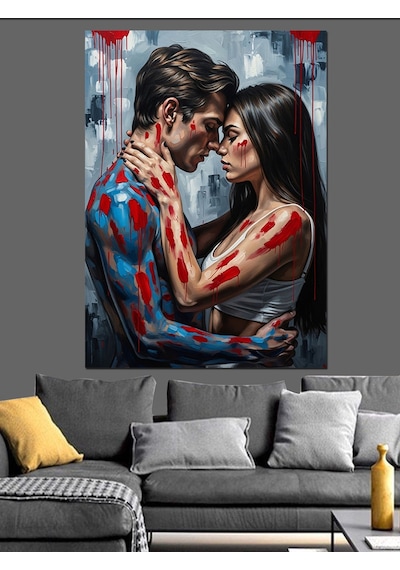 I Love Music Yazılı Modern Pano Dekoratif Kanvas - Mdf Ahşap Tablo