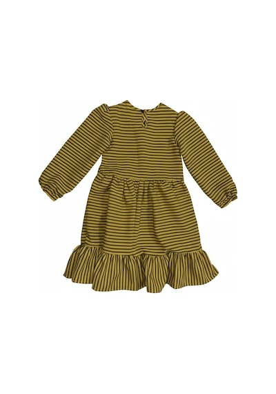 Fesshera Kids Kız Çocuk Elbise Kışlık Çizgili Fiyonklu Yaka Detaylı Uzun Kollu Fırfırlı Kışlık Elbise Sarı Fesshera Kids Kız Çocuk Elbise Kışlık Çizgili Fiyonklu Yaka Detaylı Uzun Kollu Fırfırlı Kışlık Elbise Sarı
