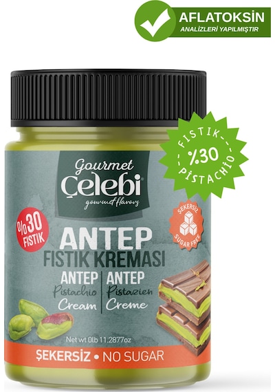 Şekersiz Antep Fıstık Kreması 320 Gr