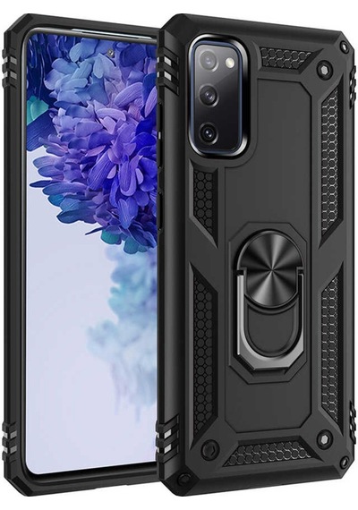 Galaxy S20 Fe Kılıf Zore Vega Yüzük Standlı Zırh Kılıf
