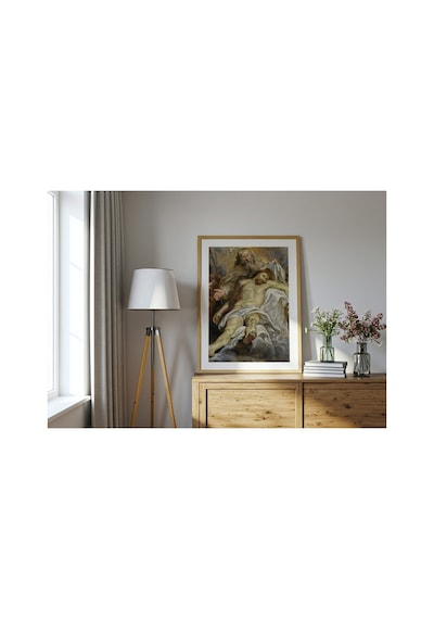 Rönesans Rubens Kutsal Üçleme Çerçevesiz Poster 21x30 Cm A4 Tablo Rönesans Klasik Sanat Duvar Dekoru