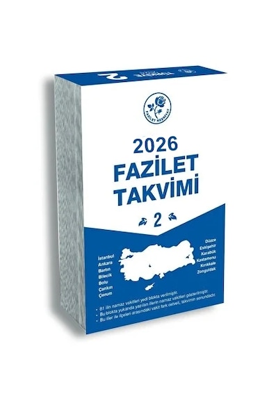 Fazilet Neşriyat 2026 Fazilet Blok Takvimi 7 Bölge Yurtiçi Duvar Takvimi