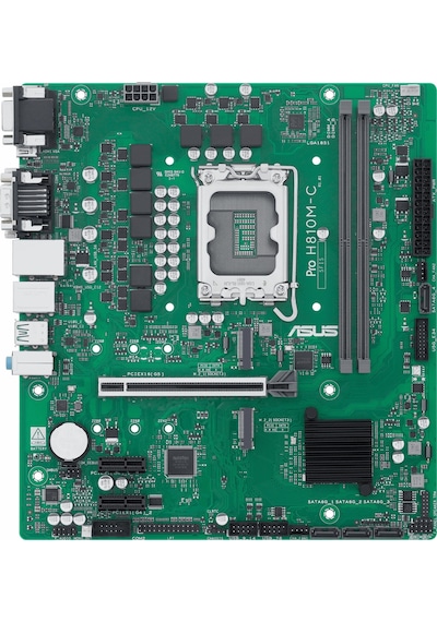 Asus Pro H810m-c-csm Ddr5 6400mhz Oc M.2 Dvı/vga/hdmı/dp/usb-c Pcıe 5.0 1851p Matx Anakart