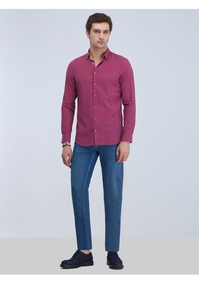 Kip Regular Fit Uzun Kollu Mürdüm Erkek Gömlek Gm 4603 001