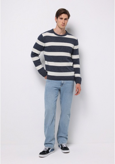 Colin's Colins Regular Fit Yuvarlak Yaka Jakarlı Erkek Lacivert Kazak Cl1077287 Q1.v2 Nav Lacivert