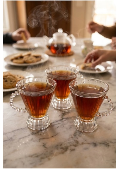 3'lü 180 Ml Boncuk Kulplu Kristal Cam Kupa Seti Kalın Cam Şeffaf Kahve Kupası Dekoratif Latte, Cappuccino, Türk Kahvesi Ve Bitki Çayı Bardağı 8 X 9 Cm Şeffaf Şeffaf 3'lü 180 Ml Boncuk Kulplu Kristal Cam Kupa Seti Kalın Cam Şeffaf Kahve Kupası Dekoratif Latte, Cappuccino, Türk Kahvesi Ve Bitki Çayı Bardağı 8 X 9 Cm Şeffaf Şeffaf