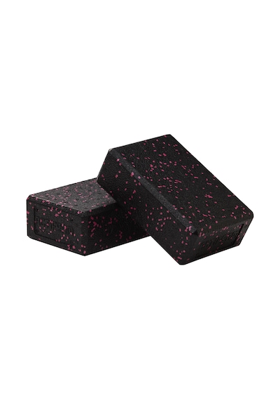 Actifoam Yoga Blok Yoga Köpüğü Bloğu Siyah - Pembe 2'li Siyah