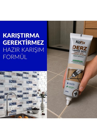 Tr Hazır Derz Dolgusu 400g - Hızlı Kuruyan Derz Tamir Ve Yenileme Tüpü Bej