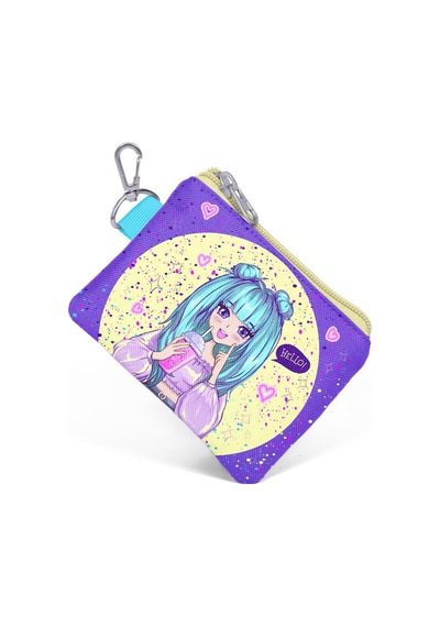 Coral High Kids Mor Pembe Anime Kız Desenli Bozuk Para Çantası 21835