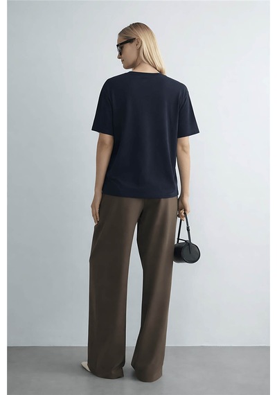Fashion Friends Baskılı Lacivert Kadın Bluz 26y0229k1