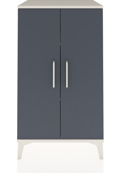 Hyperion Komodin 2 Raflı 2 Kapaklı 60x44x106 Aytaşı-antrasit Aytaşı