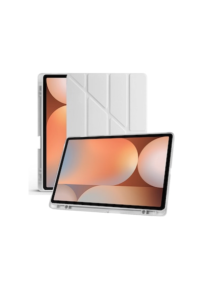 Samsung Galaxy Uyumlu Tab S10 Plus X820 12.4 İnç Katlanabilir Kalemlikli Standlı Akıllı Kılıf Kapaklı Kılıf