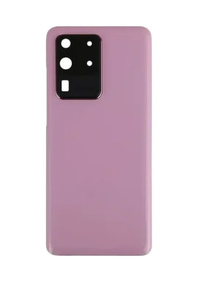 Samsung S20 Ultra Pembe Uyumlu Kamera Camlı Arka Cam Batarya Pil Kapağı Telefon Arka Kapak 20957315