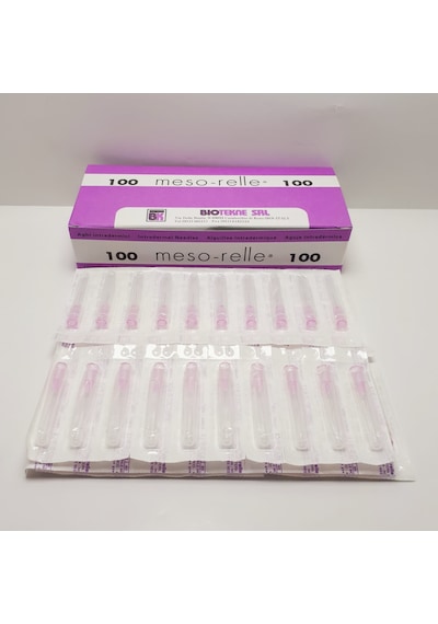Meso-relle 30gx12mm Mezoterapi İğnesi 100 Adet