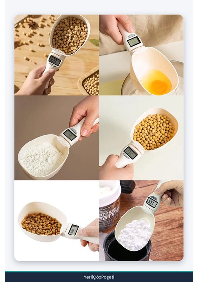 Dijital Ölçü Kaşığı - Terazili - 800 Gr Ölçme Kapasitesi Beyaz