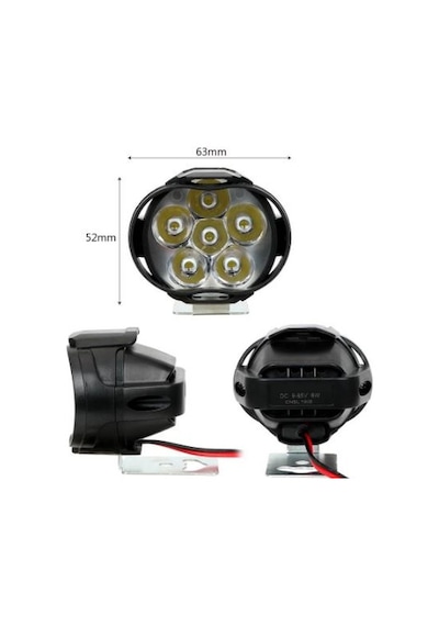 Evrensel 2 Adet Motosiklet Far Scooter Sis Spot Işık Led