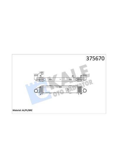 Kale 375670 Turbo Radyatörü Intercooler - Mercedes C-class 2007- C 200 Cgı 2045000000 - A2045000000