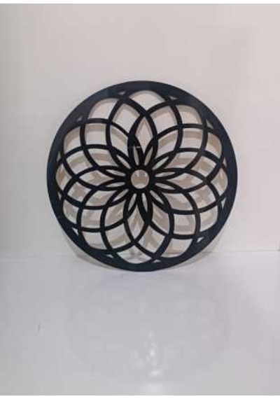 Dekoratif Siyah Yapışkanlı Pleksi Mobilya Dolap Süsü 25x25cm Siyah