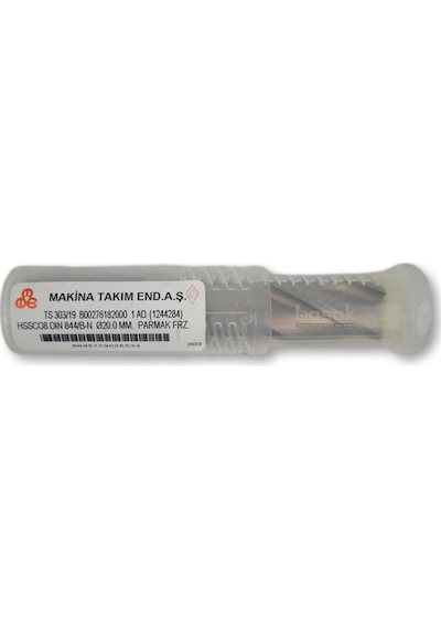 Mte 20 Mm Parmak Freze Hss-co8 Dın 844/b-n