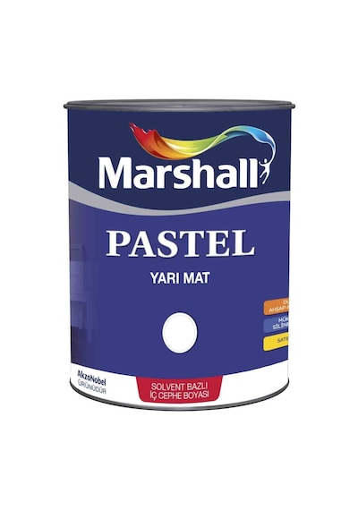Marshall Pastel Yarı Mat Ahşap-Metal-Duvar Boyası Beyaz 0.75Lt=1K