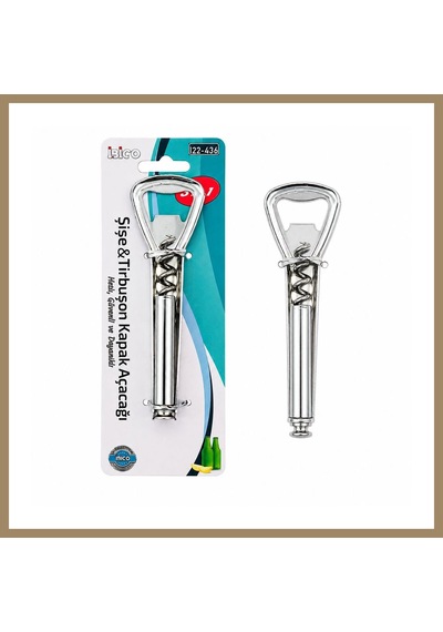 Bezos Metal 3in1 Tirbüşon Kapak Açacak 22 Çok Renkli