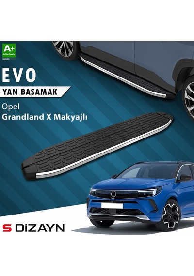 S-dizayn Opel Grandland X Makyajlı Hybrid Evo Krom Yan Basamak 183 Cm 2021-2024 A+ Kalite