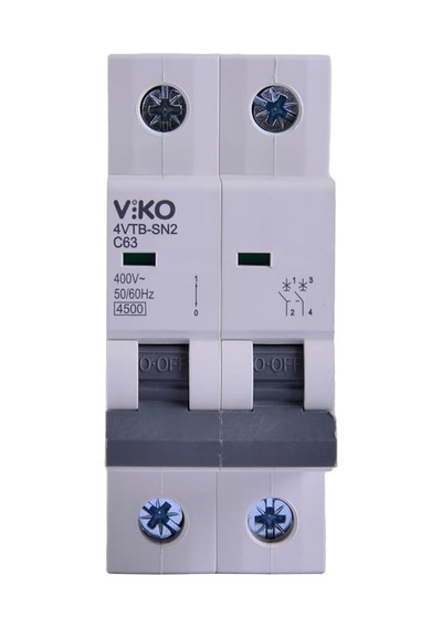 4vtb-2c63 Otomatik Sigorta 4,5ka C Tipi 2 Kutup 63a