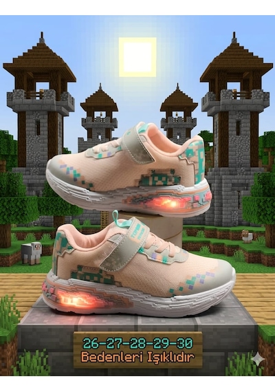 Mcdark Çocuk Spor Sararmaz Eva Taban Craft Sneaker-pudra