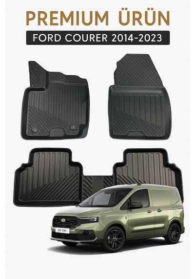Ford Courier 2014-2023 3d Havuzlu Oto Paspas Premium