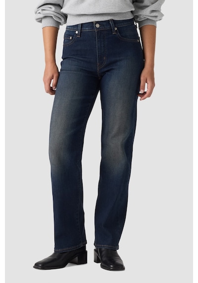 Levi's 723 Yüksek Bel Düz Kesim Lost Letters Med Indigo Kadın Jean-24640 Mavi
