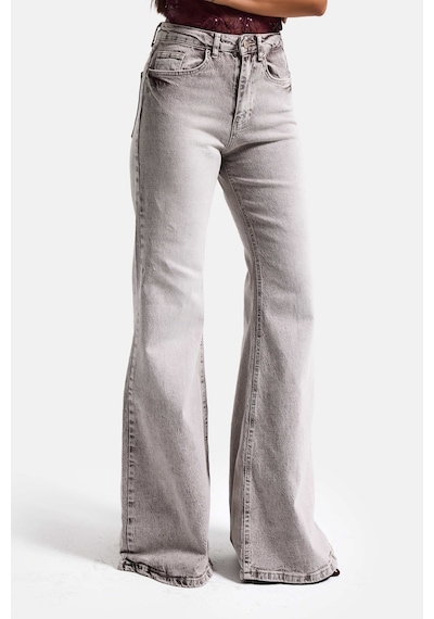 Itsbasic Kadın Taş Kot Rengi 4s6-158 Mry Flare Fit Komfort Kumaş İç Boy 83cm Denim Jean