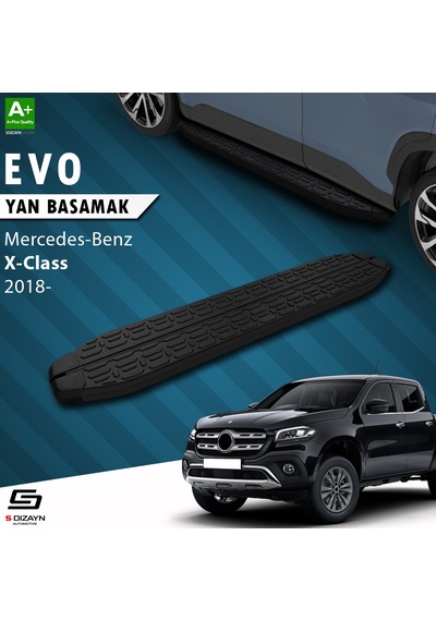 S-dizayn Mercedes X-class Evo Siyah Yan Basamak 203 Cm 2018 Üzeri