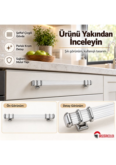 Haskan Kemer Kulp Krom/beyaz 160 Mm Krom - Beyaz