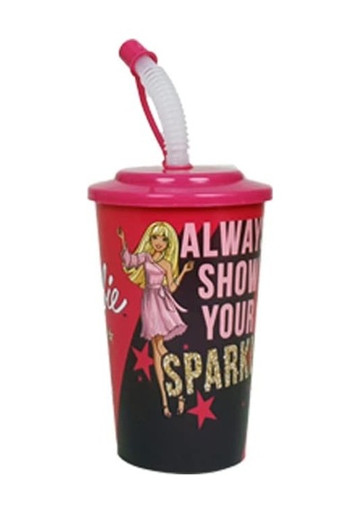 Renkli Popcorn, Çerez, Pipetli Pratik Bardak Seti,atıştırmalık, Mısır Kovası, 2li Set, Pembe/kız Çok Renkli