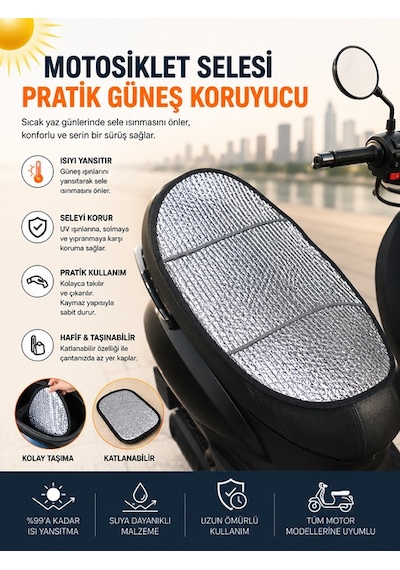 Sym Orbit Iı 50 Motosiklet Sele Koruyucu Kılıf, Su Geçirmez Sele Güneşliği, Koltuk Koruyucu Ped